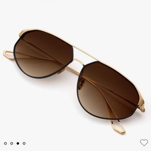 KREWE Dumaine Sunglasses Matte Black & 24KTitanium